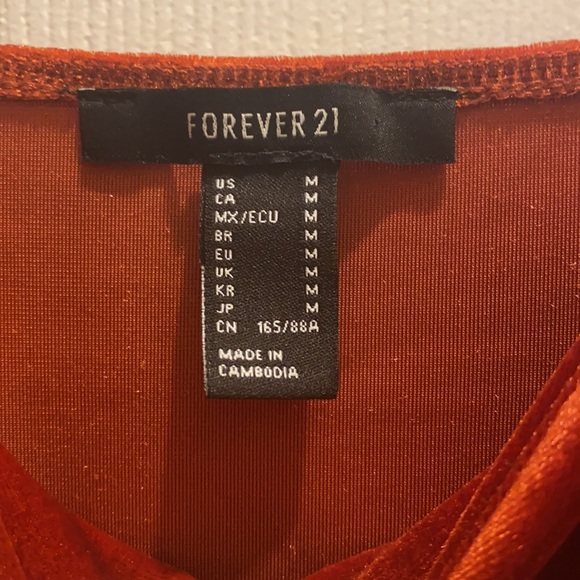 Velvet Rust Forever 21 Bodycon Mini Dress - Picture 5 of 5